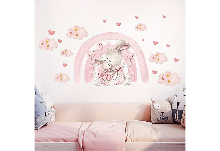 Montegoni Wandtattoo Kinder Tier Wandaufkleber Dekoration (Wandtattoo mit r günstig online kaufen