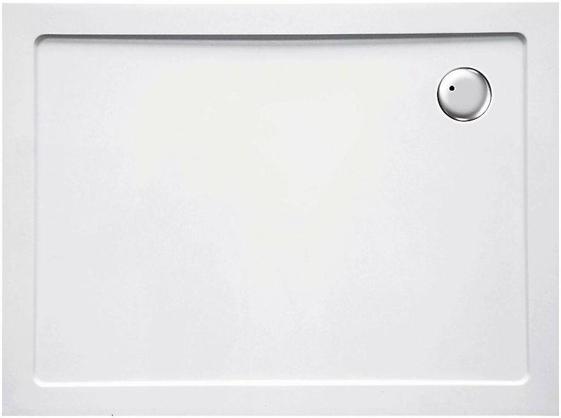 Sanotechnik Duschwanne Extraflach SMC Rechteck 100 cm x 80 cm Weiß günstig online kaufen