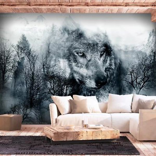 artgeist Fototapete Mountain Predator (Black and White) schwarz/weiß Gr. 35 günstig online kaufen