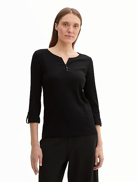 TOM TAILOR Henleyshirt, mit Turn-Up-Arm günstig online kaufen