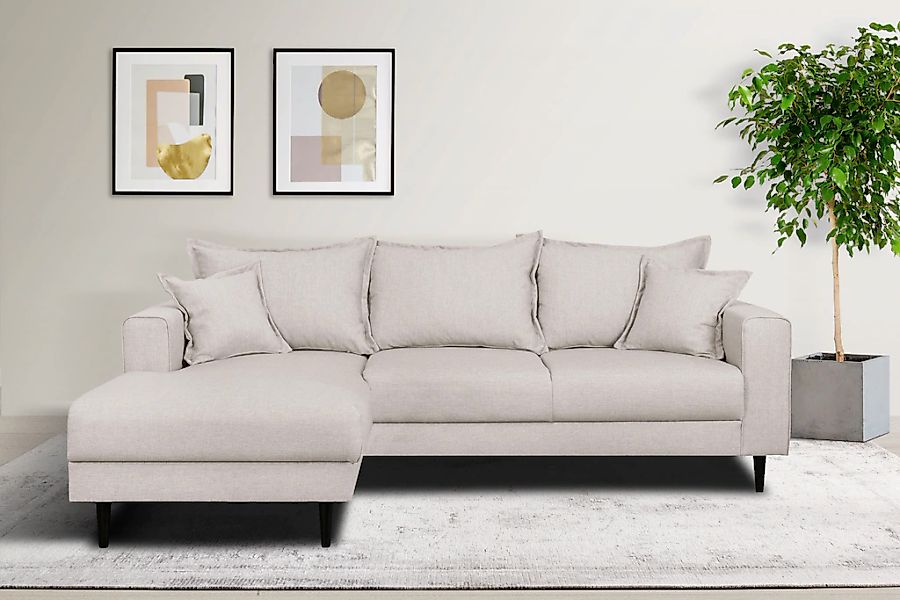 Home affaire Ecksofa "VEYRAS L-Form, hoher Sitzkomfort, Maße B/T/H: 230/150 günstig online kaufen