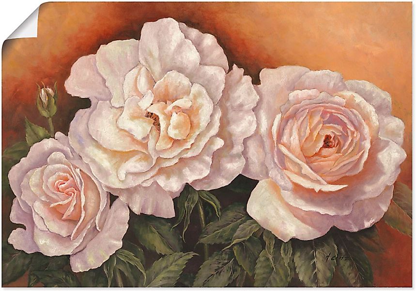 Artland Wandbild "Wildrosen", Blumen, (1 St.) günstig online kaufen