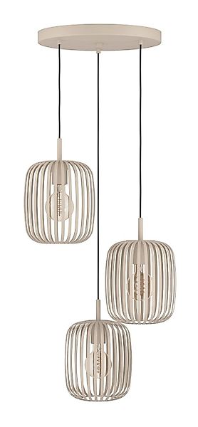 EGLO Pendelleuchte ROMAZZINA, 3-flammig, Sandfarben, Metall, günstig online kaufen