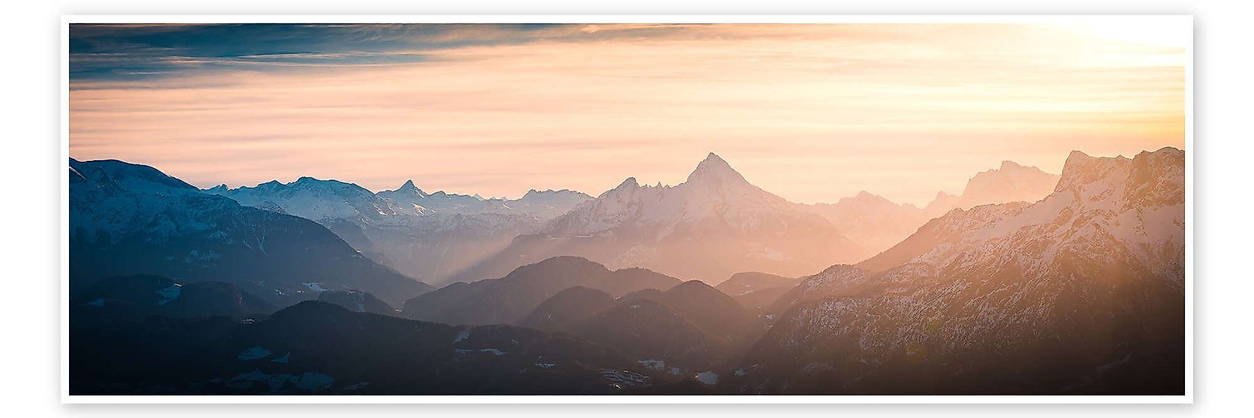 Posterlounge Wandbild Alpen Panorama mit Watzmann, günstig online kaufen