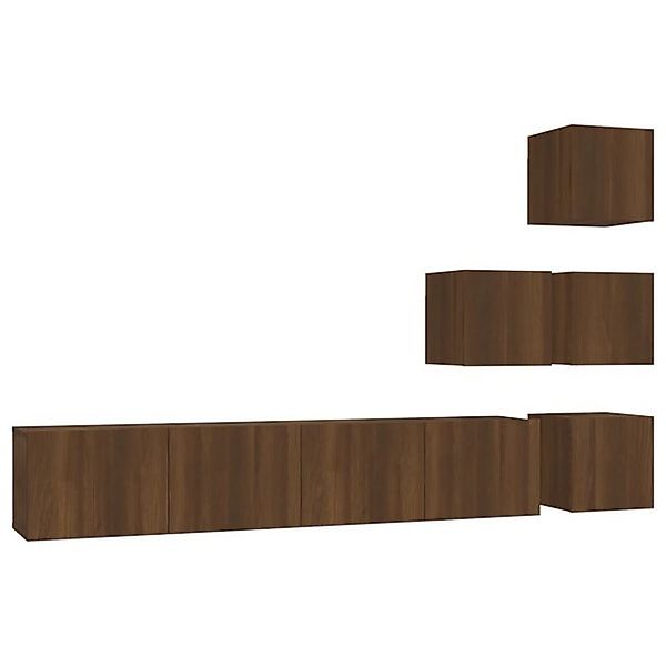 vidaXL TV-Schrank TV-Wandschrank Braun Eichen-Optik Holzwerkstoff günstig online kaufen