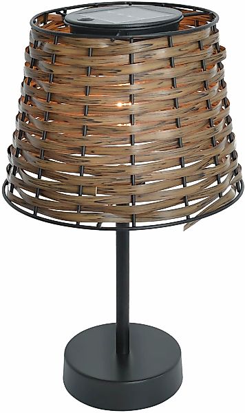 näve Außen-Tischleuchte "Solar-Tisch-Leuchte Rattan braun "RADA"" 1 Stk. Wa günstig online kaufen