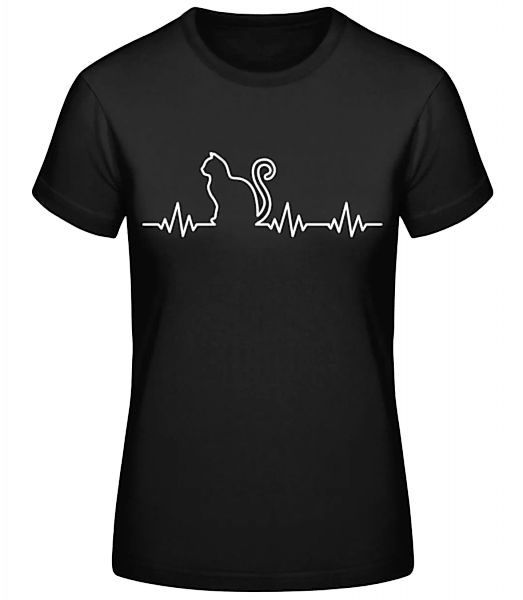 Herzschlag Katze · Frauen Basic T-Shirt günstig online kaufen