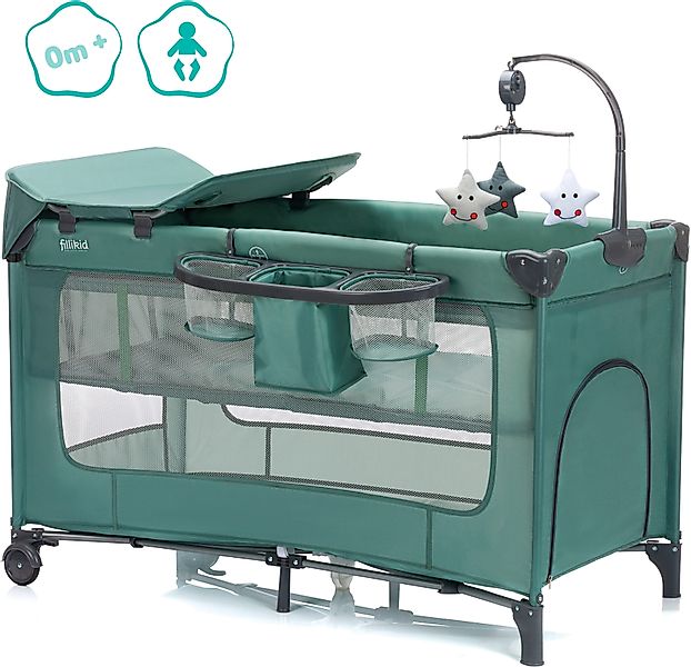 Fillikid Baby-Reisebett "Capri" mit 2 Rollen; Inkl. Transporttasche günstig online kaufen