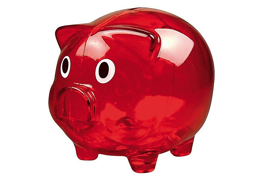 Macma Spardose Sparschwein / Farbe: transparent rot günstig online kaufen