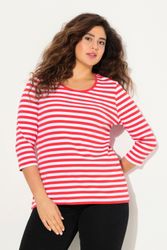 Ulla Popken T-Shirt Shirt Ringel Rippjersey günstig online kaufen