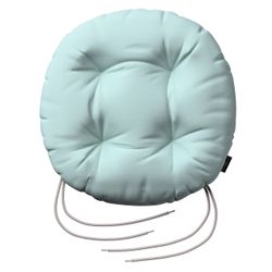 Stuhlkissen Adam mit Bindeschnur, hellblau, ⌀ 40 x 8 cm, Cotton Panama (702 günstig online kaufen