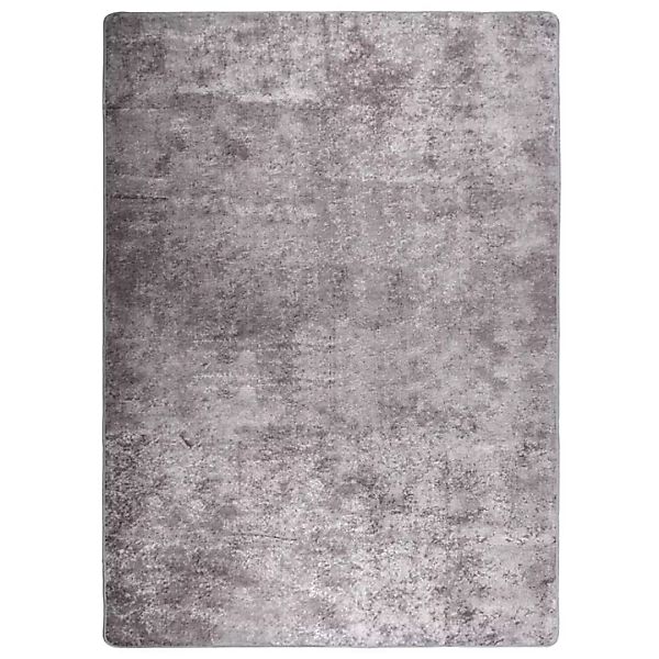 Teppich Waschbar 120x180 Cm Grau Rutschfest günstig online kaufen