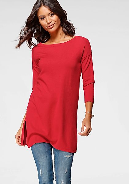 Laura Scott Longpullover mit Seitenschlitzen günstig online kaufen