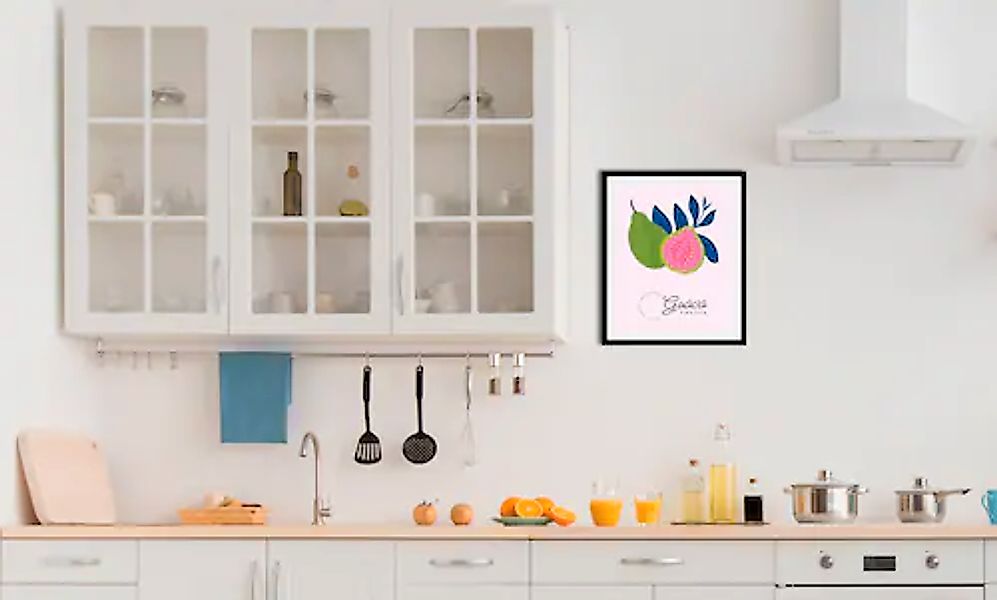 queence Bild »Guava«, Obst-Obst Bilder-Essen-Lebensmittel-Kunst-Schriftzug- günstig online kaufen