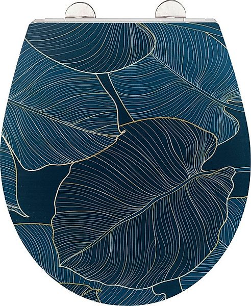 WENKO WC-Sitz Big Leaves, mit Relief, aus antibakteriellem Duroplast günstig online kaufen