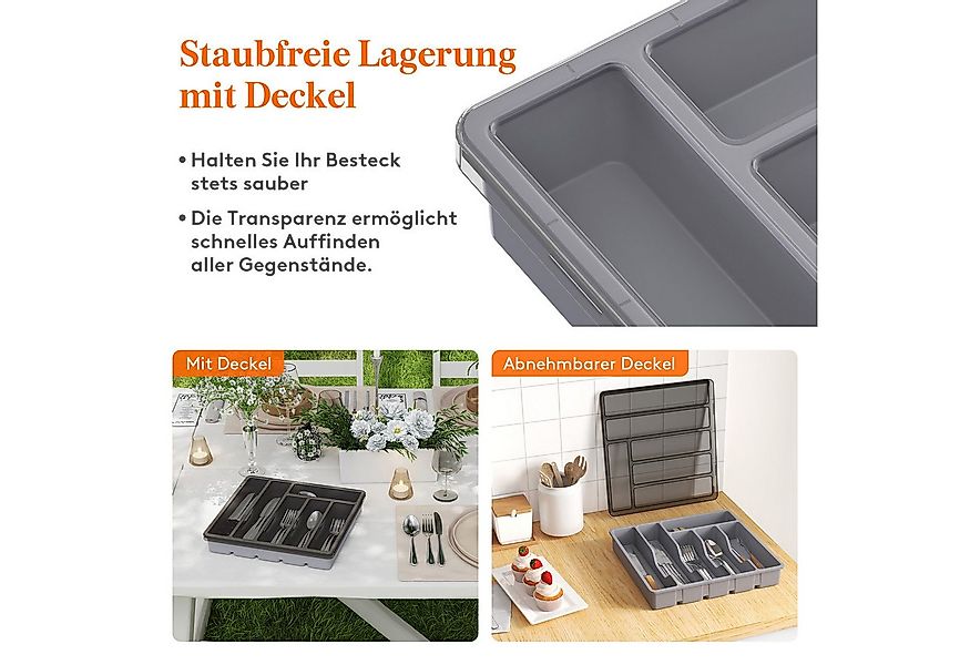 Lifewit Besteckeinsatz Besteckaufbewahrung für Küchenschublade und Arbeitsp günstig online kaufen