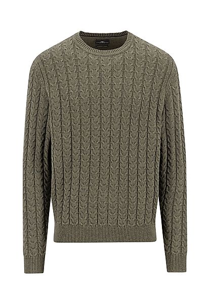 FYNCH-HATTON Strickpullover mit Zopfmuster und Wolle günstig online kaufen