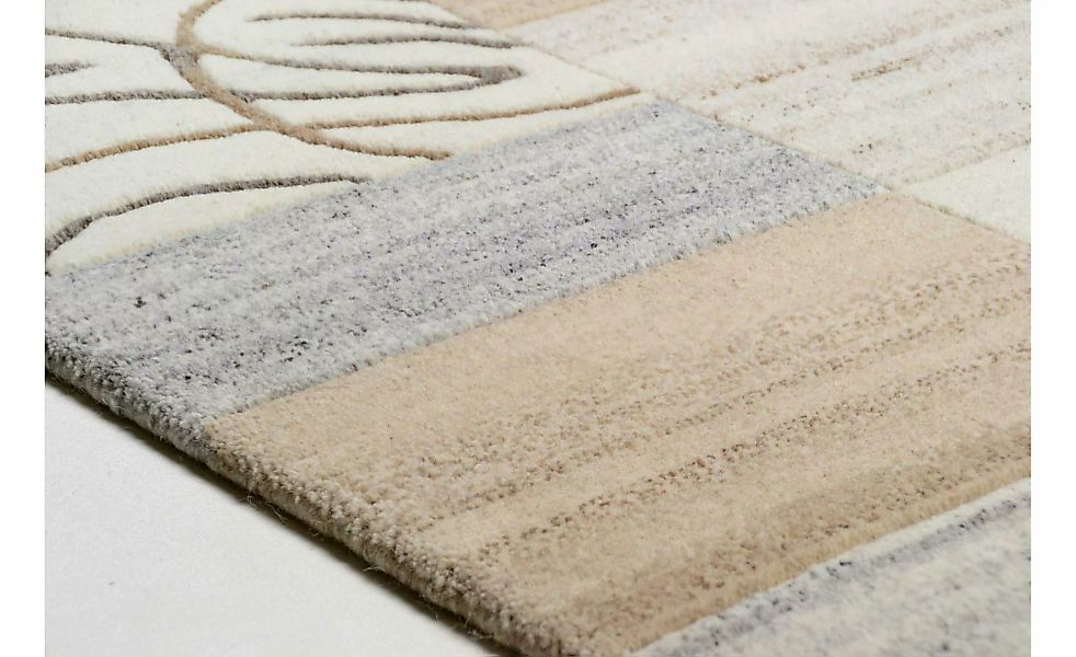 THEKO Wollteppich  Nakarta ¦ grau ¦ Wolle ¦ Maße (cm): B: 170 H: 1,2 Teppic günstig online kaufen