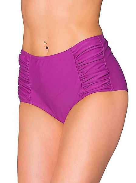 Aquarti Bikini-Hose Aquarti Damen Bikinihose mit Hoher Taille und Raffung günstig online kaufen