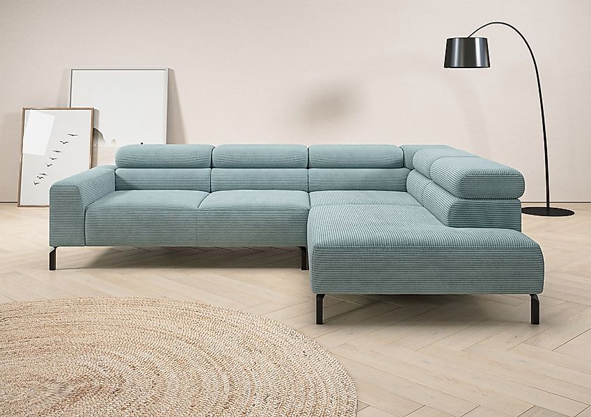 Places of Style Ecksofa "Antonelli, L-Form, inkl. Kopfteilverstellung, Brei günstig online kaufen