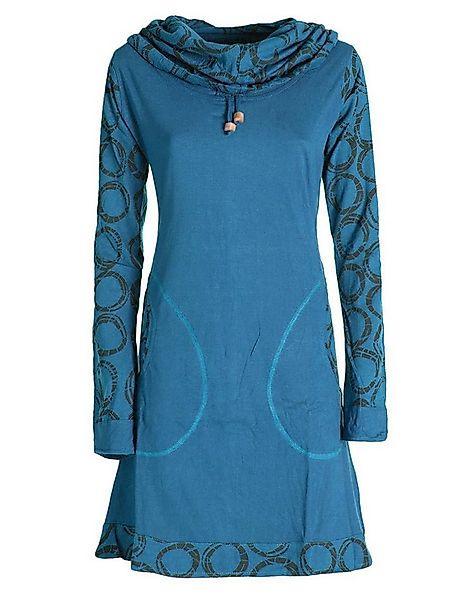 Vishes Jerseykleid Langarm Kleid Schal-Kleid Winterkleider Baumwollkleid El günstig online kaufen