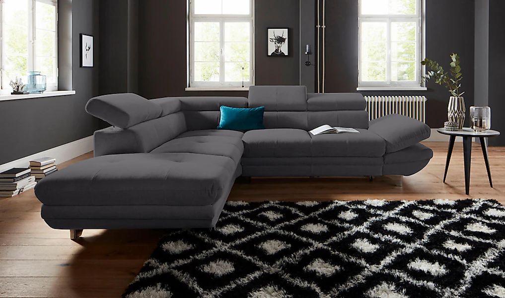 COTTA Ecksofa "Enterprise L-Form", mit Arm- & Kopfteilverstellung, wahlweis günstig online kaufen
