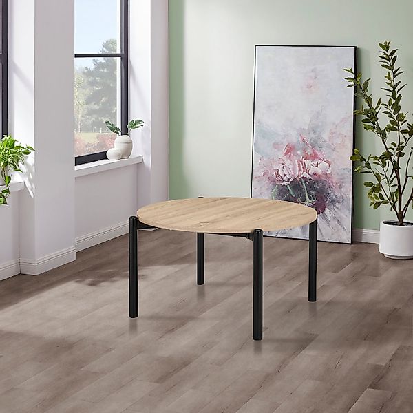 Home affaire Couchtisch Retiers (1-St), Gestell aus Metall schwarz, Tischpl günstig online kaufen