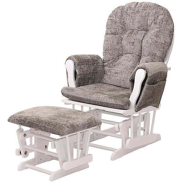 MCW Relaxsessel C76 Hellgrau Gestell Weiß günstig online kaufen