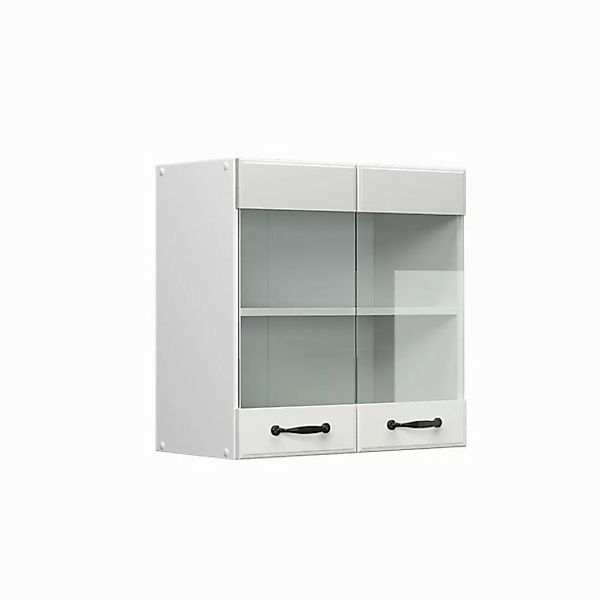 Vicco Glashängeschrank R-Line, Weiß Landhaus/Weiß, 60 cm günstig online kaufen