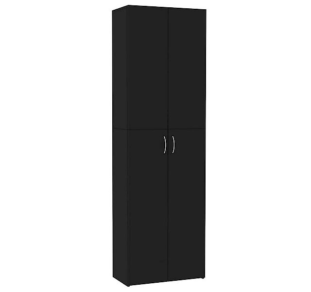DOTMALL Aktenschrank Büroschrank Schwarz 60x32x190 cm Holzwerkstoff günstig online kaufen