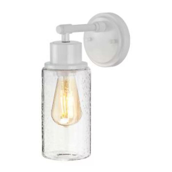 Industrial Badezimmerleuchte IP44 Weiß Glas Schirm günstig online kaufen