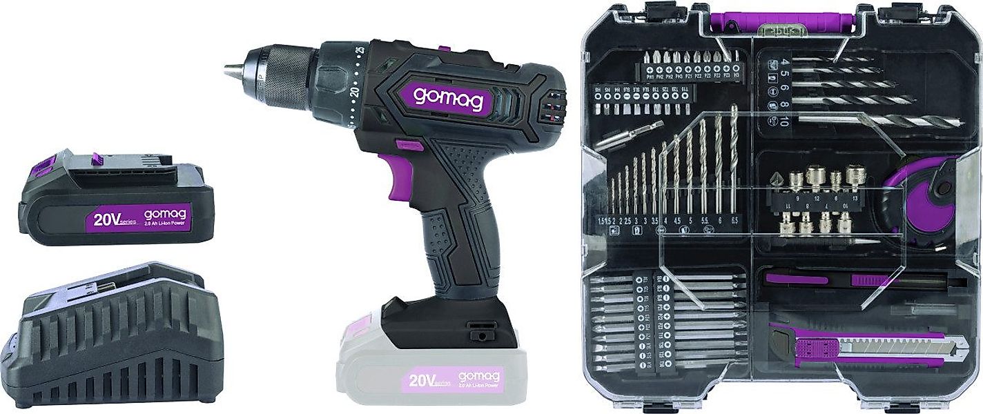 Scheppach Akku-Bohrmaschine Gomag Akku-Bohrschrauber-Set GO-ASK74/1 20 günstig online kaufen