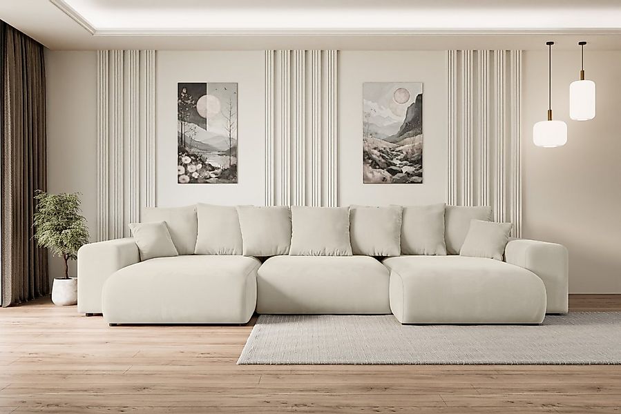 ALTDECOR Wohnlandschaft ESKAR-U, Couch mit Schlaffunktion, Wohnzimmer - Woh günstig online kaufen