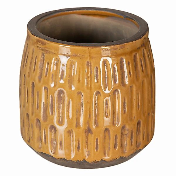 Blumentopf 17,5 X 17,5 X 17 Cm Aus Keramik Senf günstig online kaufen