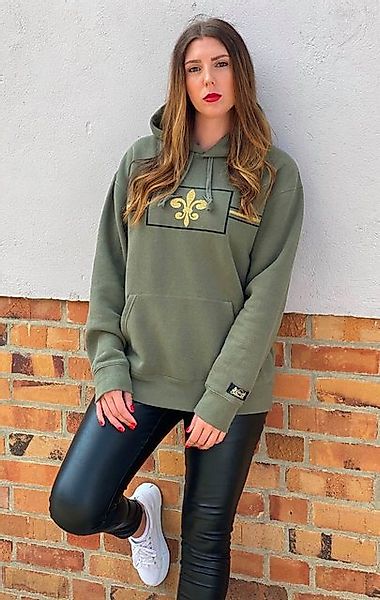 KR-Industries Hoodie Hoodie Rich Olivia edel mit goldglitter Applikationen günstig online kaufen