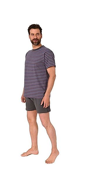 RELAX by Normann Pyjama Herren Schlafanzug kurzarm Pyjama Shorty in Streife günstig online kaufen
