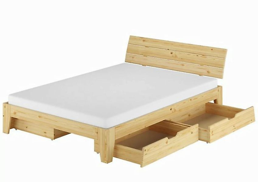 ERST-HOLZ Bett Echtholzbett Doppelbett 140x200 Kiefer massiv natur Zubehör günstig online kaufen