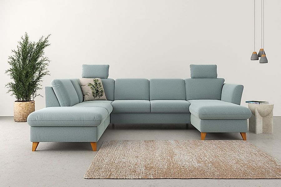 Home affaire Wohnlandschaft "Trelleborg U-Form" Federkern-Polsterung, wahlw günstig online kaufen