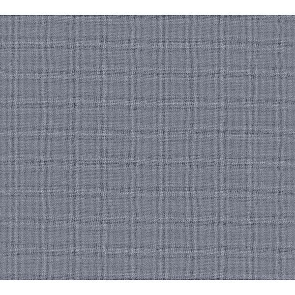 PROFHOME 387447-GU Uni Tapete Textiloptik Matt Tauben-Blau Blau-Grau 0,53 m günstig online kaufen