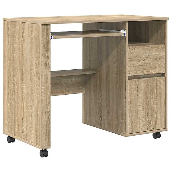 vidaXL Schreibtisch Tisch mit Rollen Sonoma günstig online kaufen