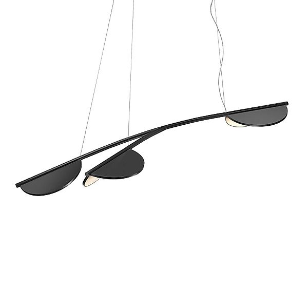 FLOS Almendra Organic Hängelampe 3fl kurz schwarz günstig online kaufen