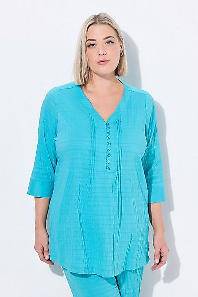 Ulla Popken Tunika Bubble-Tunika Biesen Herzausschnitt 3/4-Arm günstig online kaufen