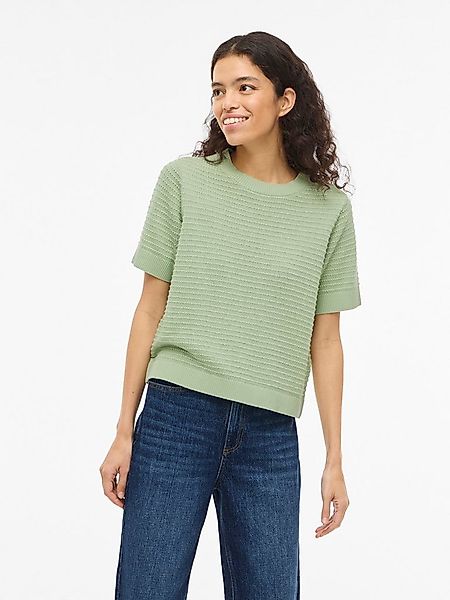 Vila Kurzarmpullover VILOLLO O-NECK S/S DETAIL KNIT TOP- NOOS günstig online kaufen