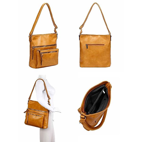 ITALYSHOP24 Schultertasche Damen Tasche Umhängetasche Shopper CrossOver Han günstig online kaufen