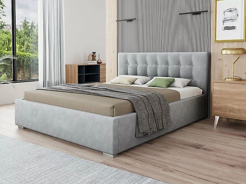 Deine Möbel 24 Polsterbett KINA inkl. Bettkasten und Lattenrost (Komplettbe günstig online kaufen