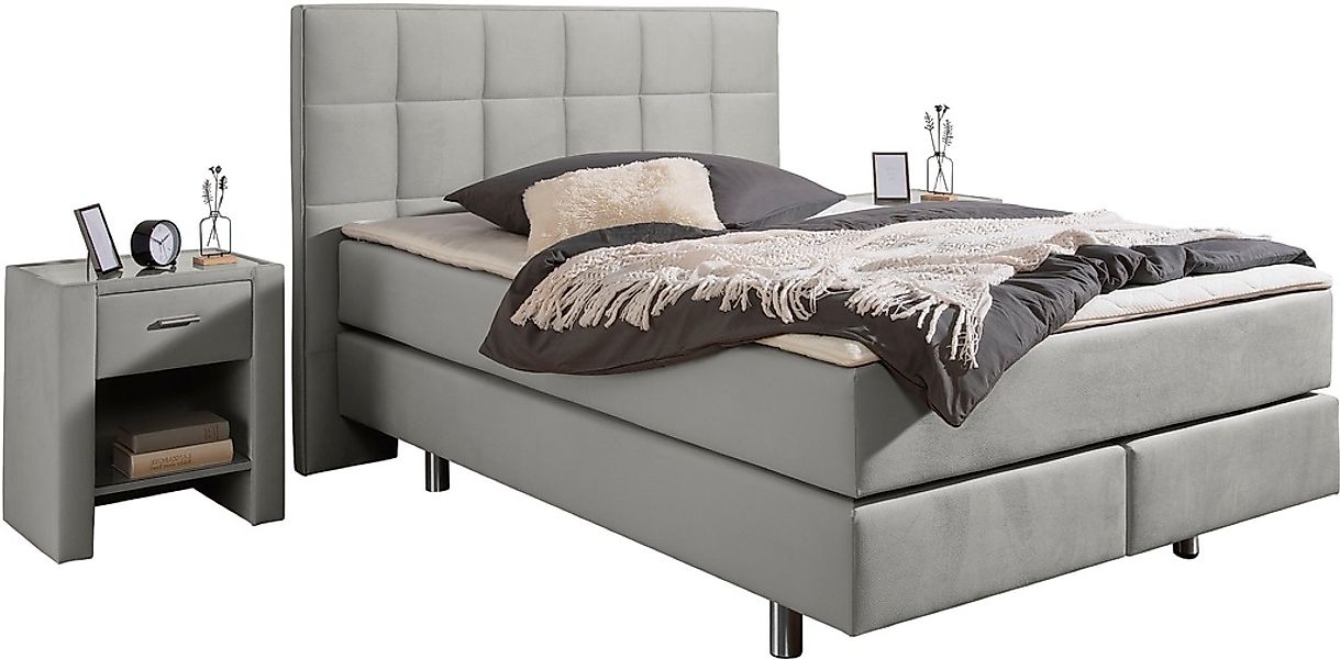 INOSIGN Boxspringbett »Loomis«, inkl. Topper, wahlweise in H2, H3 oder H4 e günstig online kaufen