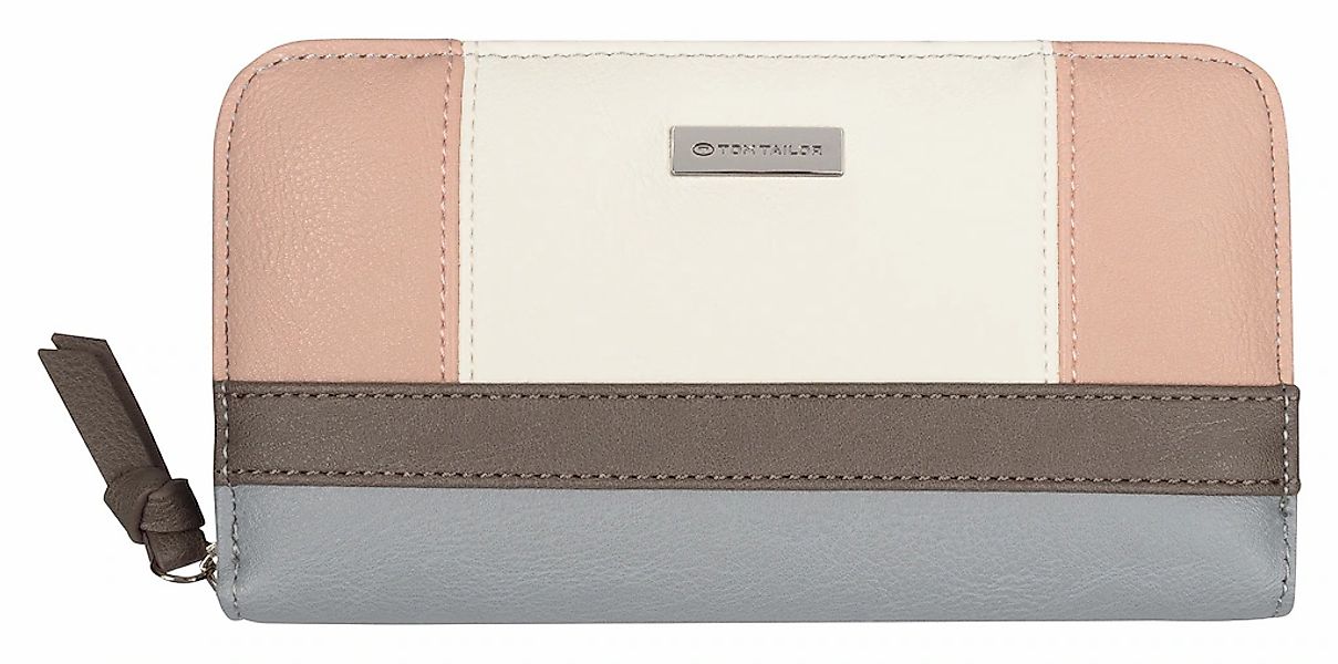 TOM TAILOR Geldbörse "Juna" aus soft genarbtem ledrigen Material mit glänze günstig online kaufen