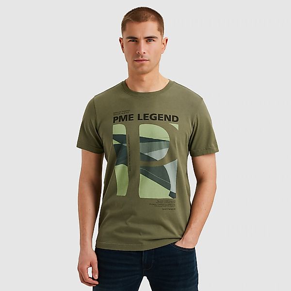 PME LEGEND T-Shirt "Short sleeve r-neck single jersey", mit Logo Print günstig online kaufen