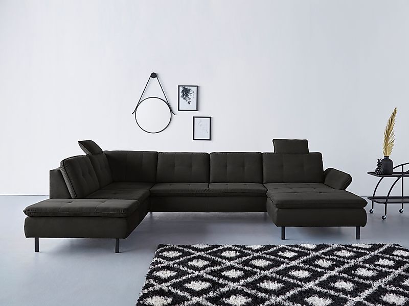 Home affaire Wohnlandschaft »Birkholm U-Form« Armlehnverstellung, auch in E günstig online kaufen
