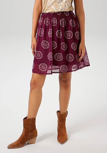 Aniston CASUAL Minirock, mit extravaganten Blütendruck günstig online kaufen